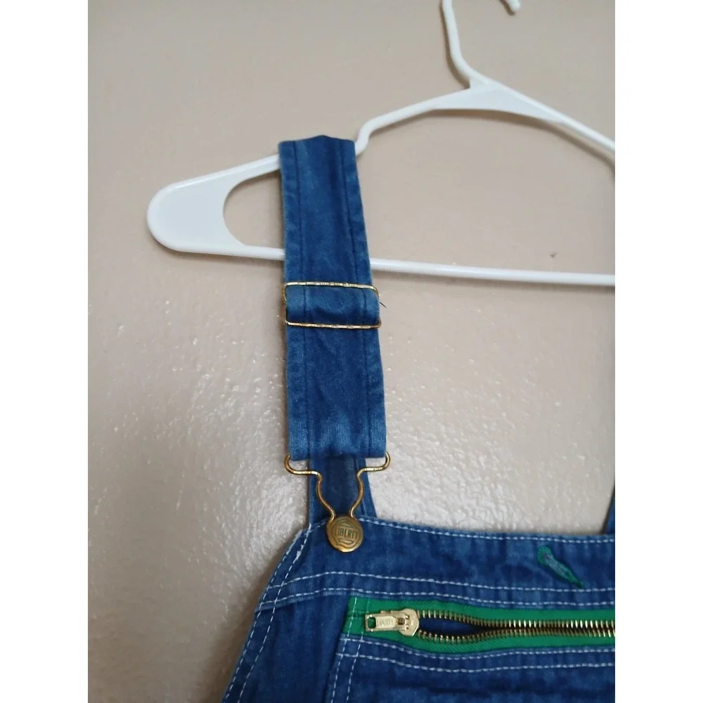 Liberty Overalls 42x32 Bib Denim Carpenter Western Cowboy Work Wear Hammer Loop - Picture 6 of 14